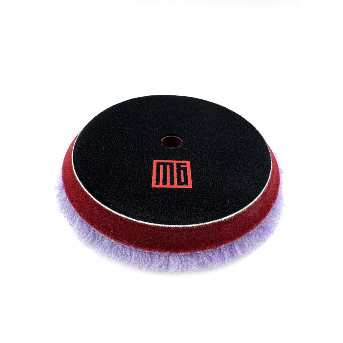 Glosswork Light Purple Wool Pad Лиловый меховой полировальный круг с ворсом средней 125мм