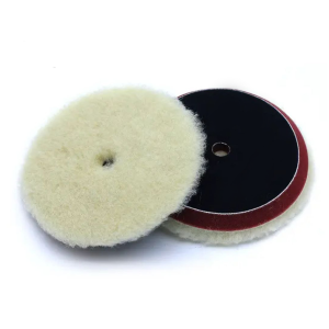 Glosswork White Wool Pad Белый меховой полировальный круг с длинным ворсом 125мм