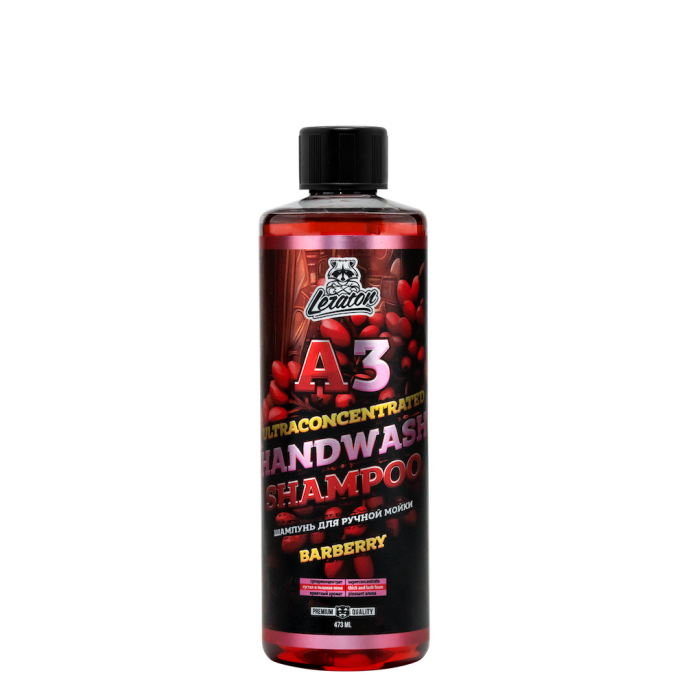 Суперконцентрированный шампунь для ручной мойки с ароматом барбариса - LERATON A3 Handwash Shampoo Barberry 473мл.