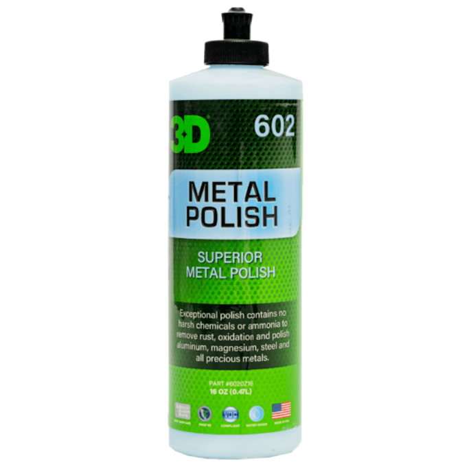 Полироль для латуни, серебра, хрома, золота, меди - 3D 602 Metal Polish 473мл.