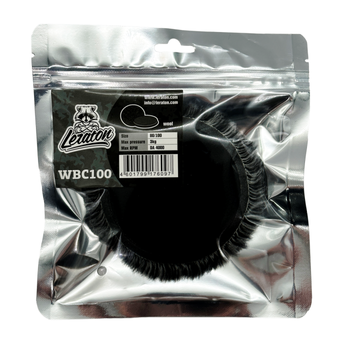 Меховой круг на поролоне ворс средней длины - LERATON WBC100 80/100мм.