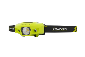 Спортивный налобный фонарь желтый корпус (175 Lm, 1xAA, IPX6) - UNILITE SPORT-H1