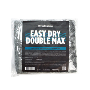 Shine Systems Easy Dry Double Max - двуслойная микрофибра для сушки кузова 50*80см, 1200гр/м2