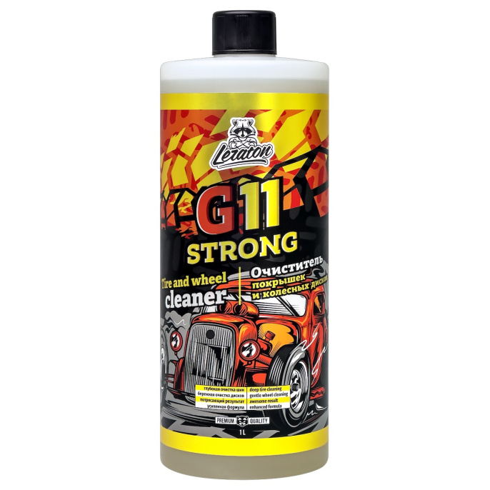 Высококонцентрированный очиститель покрышек и колесных дисков - LERATON G11 Strong 1л.
