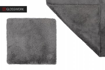 Glosswork Coral fleece Microfiber towel 40x40cm, 500gsm, серый, микрофибровое полотенце.