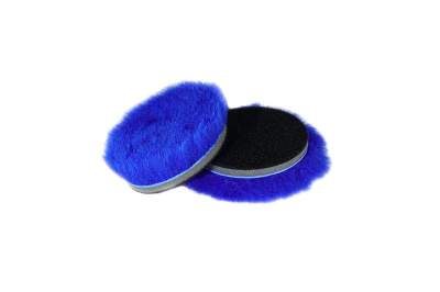 Агрессивный полировальник на тонком интерфейсе (ворс 23мм) - А302 Blue Aggressive Merino Lambswool 80/28мм.