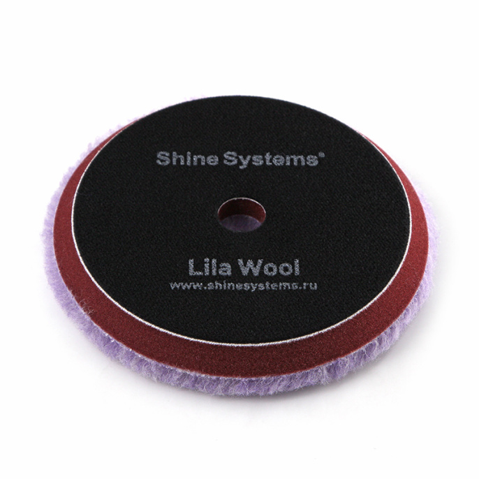 Shine Systems Lila Wool Pad - полировальный круг из лилового меха (155мм)
