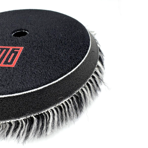 Glosswork Black&White Wool Pad Черно-белый меховой полировальный круг 125мм