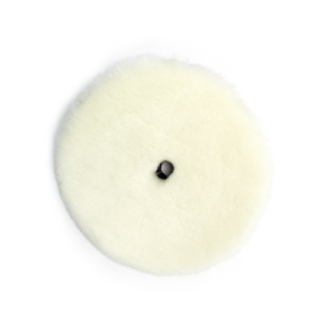 Glosswork White Wool Pad Белый меховой полировальный круг с длинным ворсом 125мм