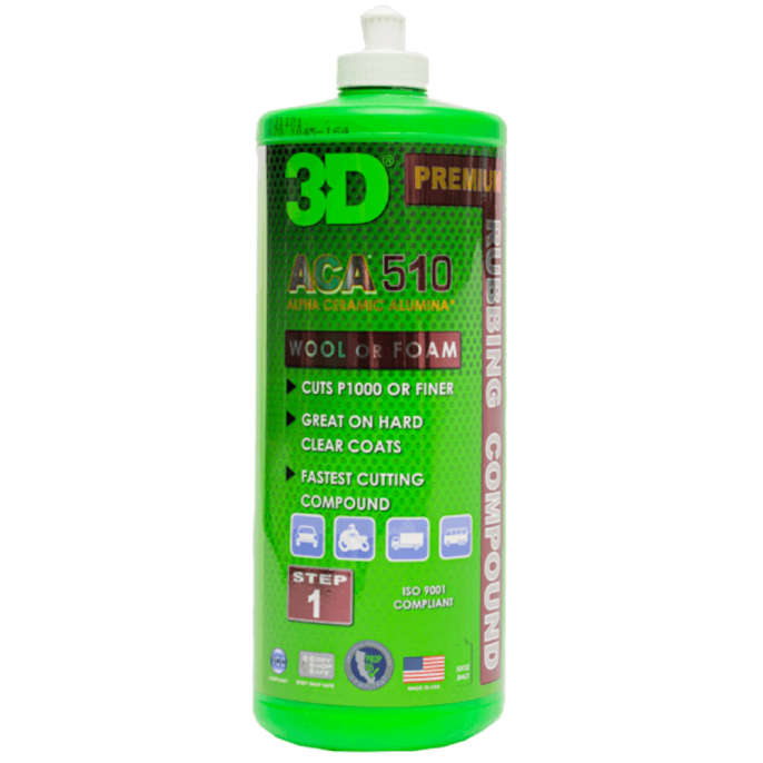 Высокоабразивная паста без силиконов и филеров - 3D 510 ACA Premium Rubbing Compound (НА РАЗЛИВ) 50гр
