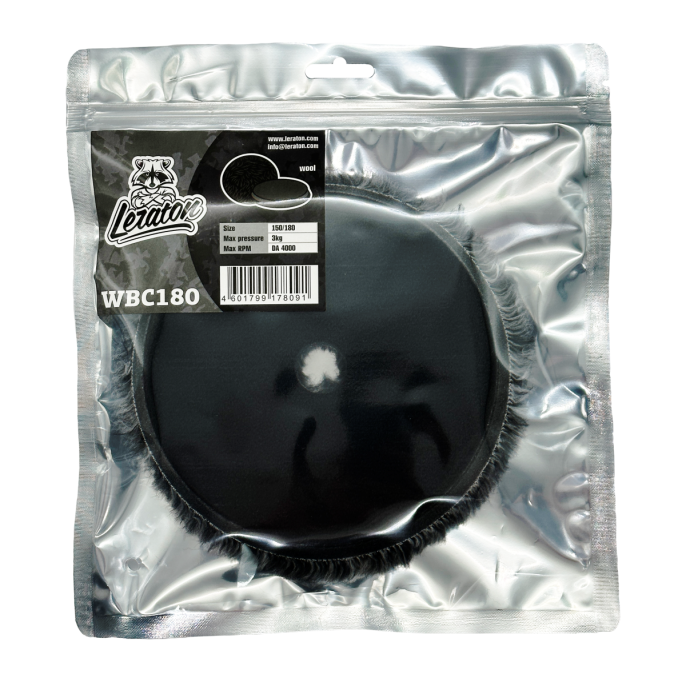 Меховой круг на поролоне ворс средней длины - LERATON WBC180 150/180мм.