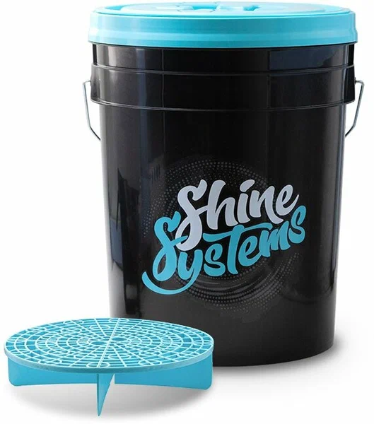 Ведро для мойки автомобиля c крышкой и сепаратором Shine Systems Bucket Set (20л)