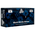Перчатки нитриловые черные размер M - LERATON 100шт.
