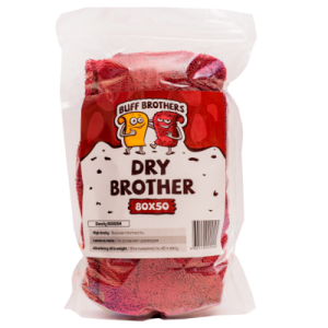 Двухсторонняя cупер-впитывающая микрофибра для сушки - BUFF BROTHERS Mega Dry Brother Maroon 900 GSM 80x50.