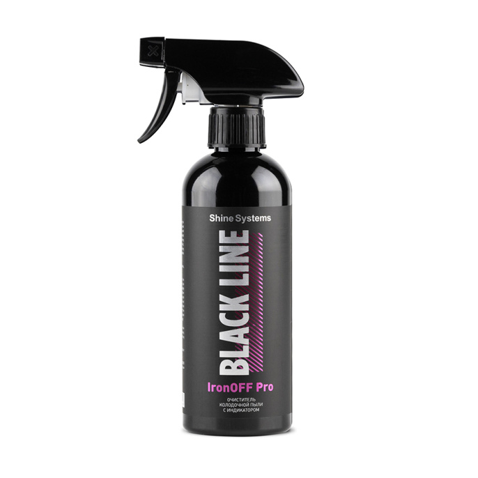 Shine Systems Black Line IronOFF Pro - нейтральный очиститель дисков с индикатором, 400 мл