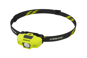 Спортивный налобный фонарь желтый корпус (175 Lm, 1xAA, IPX6) - UNILITE SPORT-H1