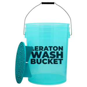 Прозрачное ведро для мойки автомобилей с сепаратором (бирюзовое) - LERATON WBT Carwash Detailing 20л.