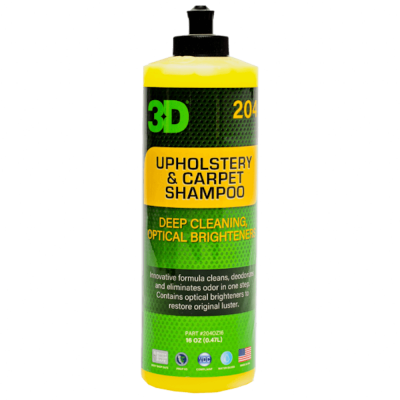 Шампунь для ковров,сидений,велюра и обивки - 3D 204 Upholstery and Carpet Shampoo 473мл.