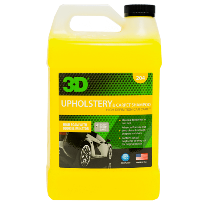 Шампунь для ковров,сидений,велюра и обивки - 3D 204 Upholstery and Carpet Shampoo 3,8л.