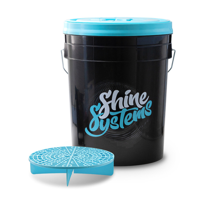 Ведро для мойки автомобиля c крышкой и сепаратором Shine Systems Bucket Set (20л)