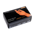 Текстурированные ультрапрочные нитриловые перчатки Shine Systems Nitrile Gloves Diamond, размер "L", цвет оранжевый 100 шт