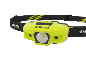 Спортивный налобный фонарь желтый корпус (175 Lm, 1xAA, IPX6) - UNILITE SPORT-H1